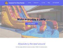 Tablet Screenshot of absolutefunpartyrentals.com